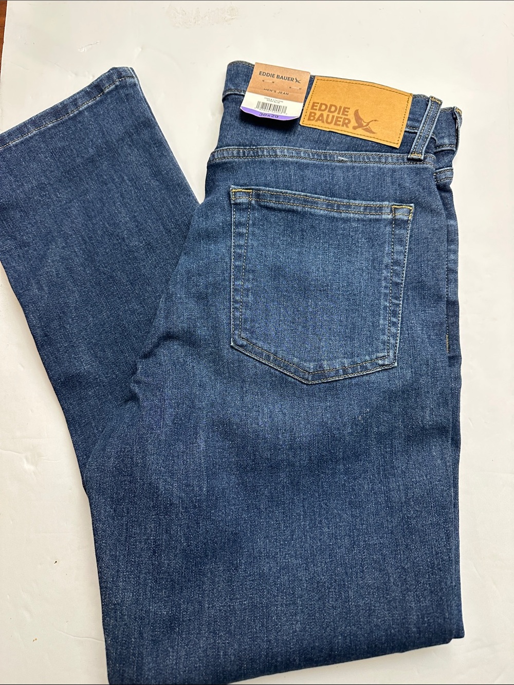 Eddie Bauer Straight Leg Dark Blue Denim Jeans